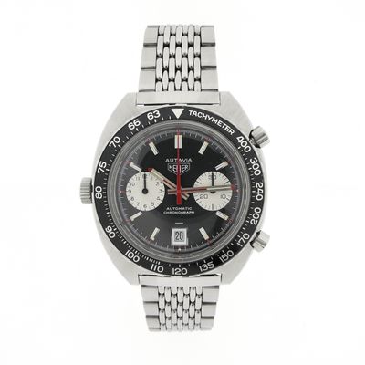 Image 1 of Heuer Autavia 1163; Vintage chronograph men's watch