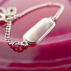 Image 4 of Silver gourmet link bracelet with engraving plate; Children