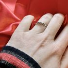 Image 8 of White gold solitaire ring with 0.02 ct diamond.