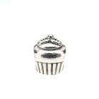 Image 3 of Pandora charm; Silver with gold; Cupcake