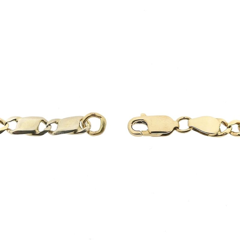 Image 4 of Two-tone gold gourmet/figaro link bracelet