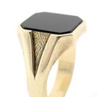 Image 3 of Large gold men's signet ring with onyx