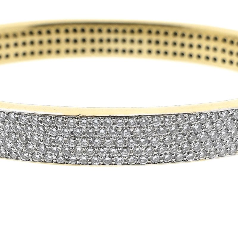 Image 5 of Gold bangle with diamonds; Casa Gi; Size S/M