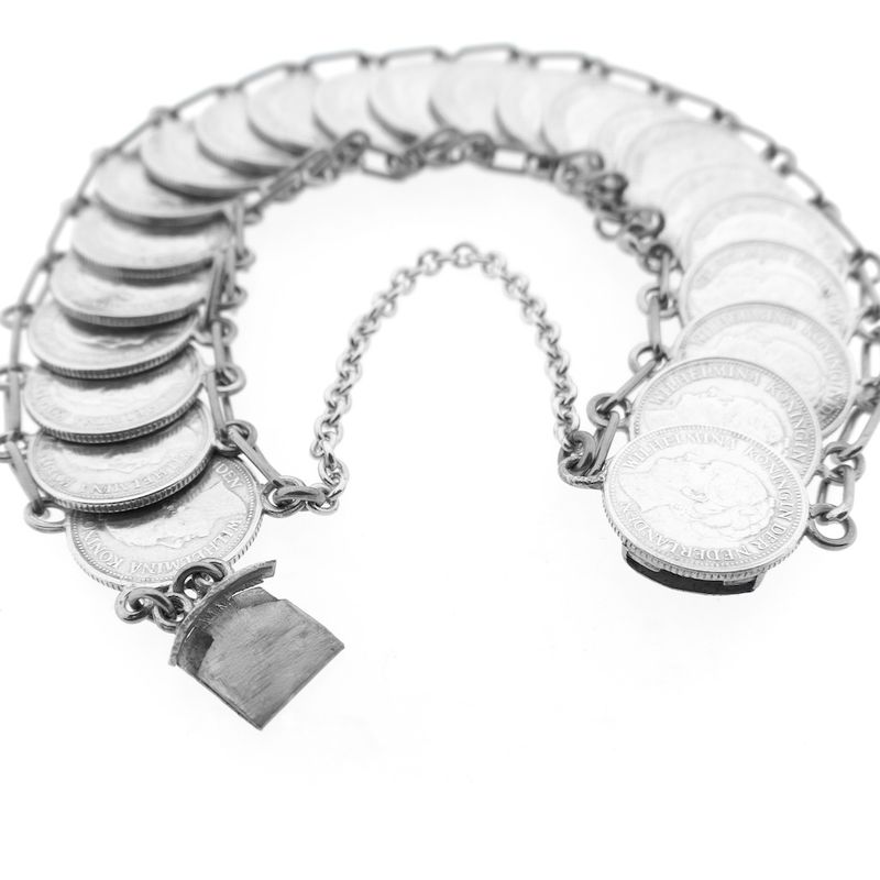 Image 5 of Silver Queen Wilhelmina coin bracelet | 17 cm