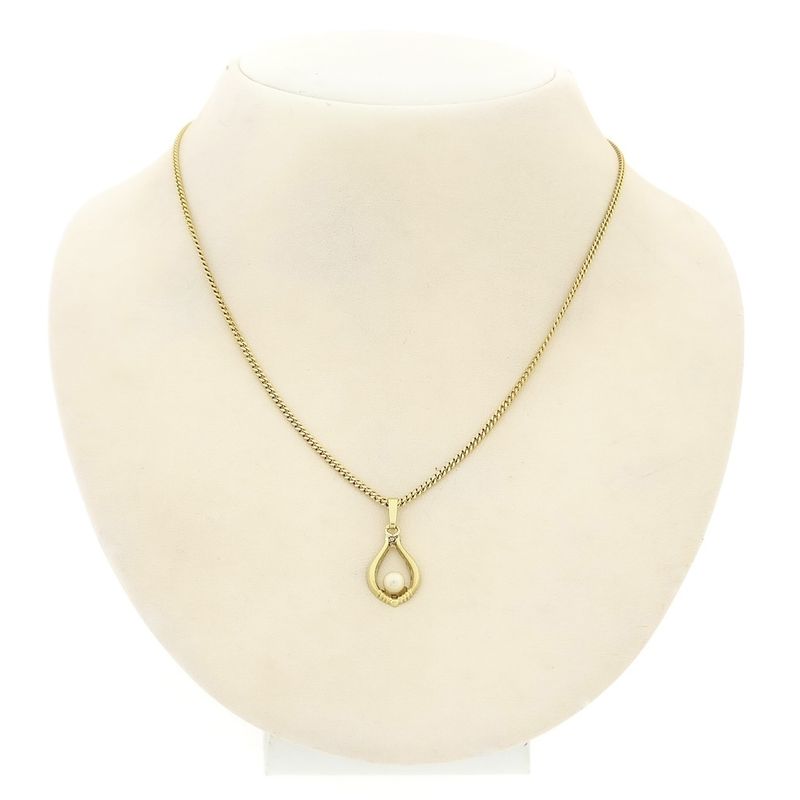 Image 3 of Gold pendant with pearl | Vintage