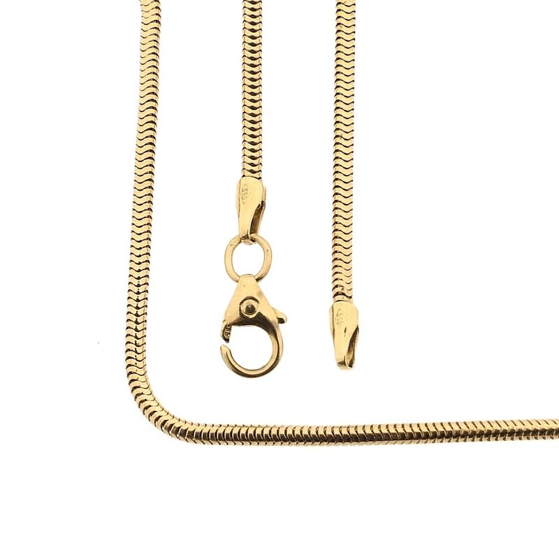 Image 1 of Gold snake link chain | 42.5 cm