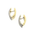 Image 7 of Gold stud earrings pavé set with diamonds