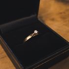 Image 2 of Gold solitaire ring with diamond | 0.07 ct.