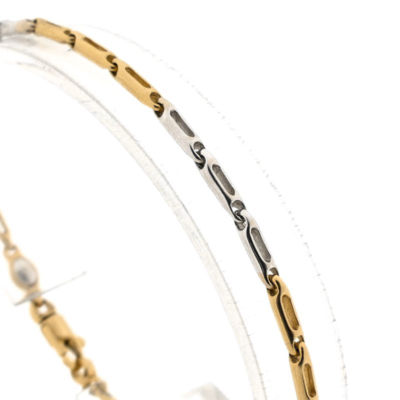 Image 3 of Bicolor Gold Fantasy Link Bracelet