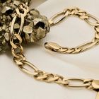 Image 2 of 14K Yellow Gold Figaro Chain Bracelet; 20.5 cm