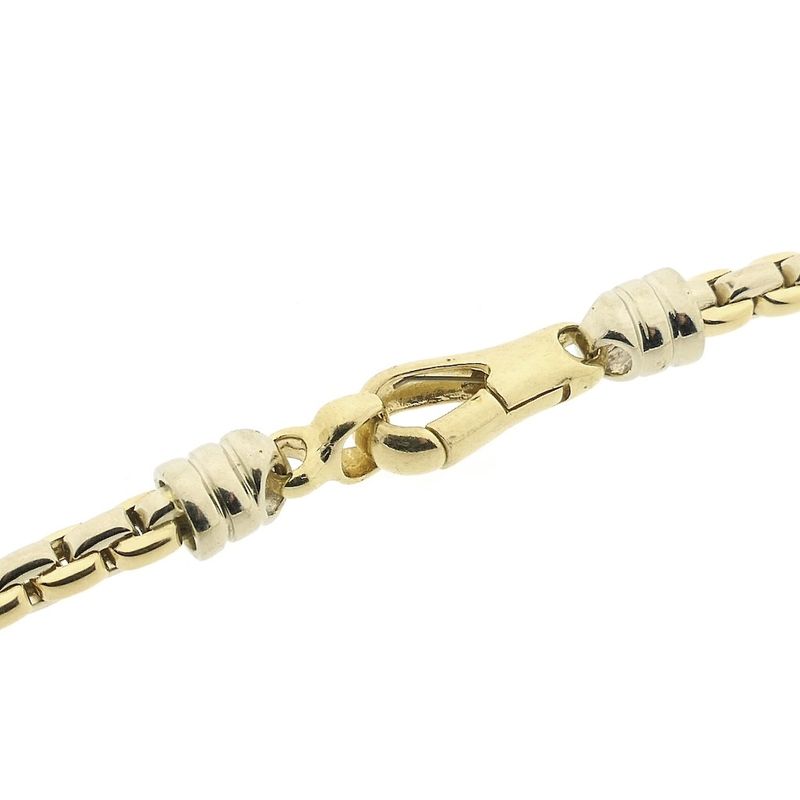 Image 5 of Two-tone gold anchor link necklace | 44.5 cm
