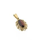 Image 3 of Vintage gold pendant with garnet