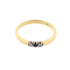 Image 6 of Gold Ring with Sapphire & Diamond; 0.06 ct; 14 Karat; Size 17.5