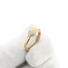 Image 10 of Gold Claddagh ring with diamonds; 0.085 ct.