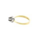 Image 7 of Bicolor gold solitaire ring with diamond; 0.035 ct.