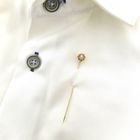 Image 3 of Rose gold lapel pin, tie pin with rose-cut diamond | 0.06 ct.