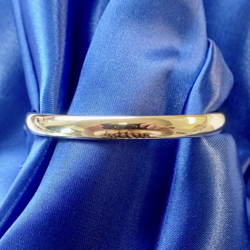 Image 7 of Gold smooth slave bracelet; Ø 60 mm