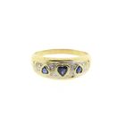 Image 3 of 18K Gold ring with sapphire and diamond | 0.03 ct.