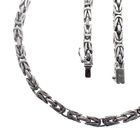 Image 8 of 18-karat white gold king's chain; Byzantine link | 103 cm
