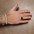 Image 3 of Gold signet ring with onyx