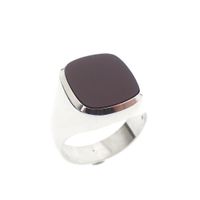 Signet ring set with carnelian