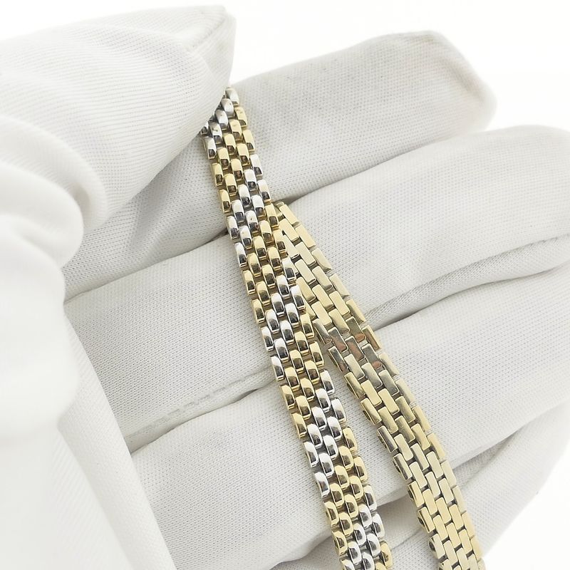 Image 6 of Two-tone gold panther link bracelet