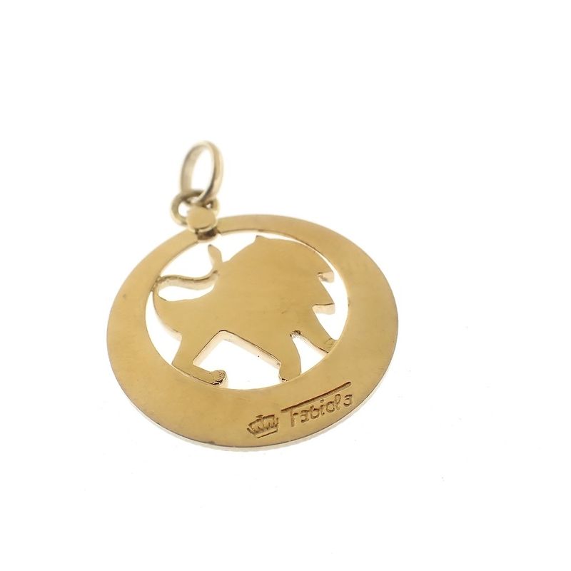 Image 5 of Gold zodiac sign pendant; Leo | Fabiola