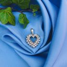 Image 9 of Gold pendant of a heart with diamonds; 2.17 ct.