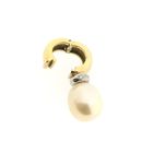 Image 5 of Gold pendant with pearl and diamonds; 0.035 ct.