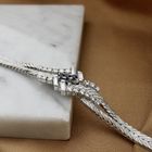 Image 9 of White gold bracelet with sapphire and diamond 0.85 ct.