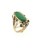 Image 1 of Two-tone gold ring with jade
