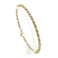 Two-tone gold king's link bracelet with wheels | 20.5 cm