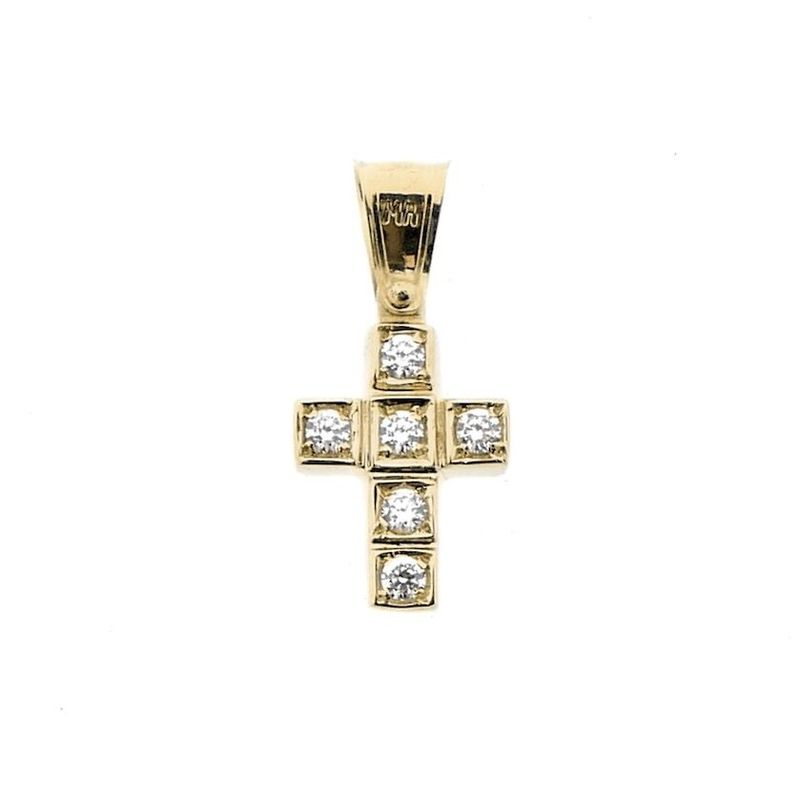 Image 1 of Gold cross with zirconia