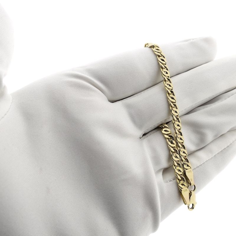 Image 2 of Gold navy link bracelet | 18 cm