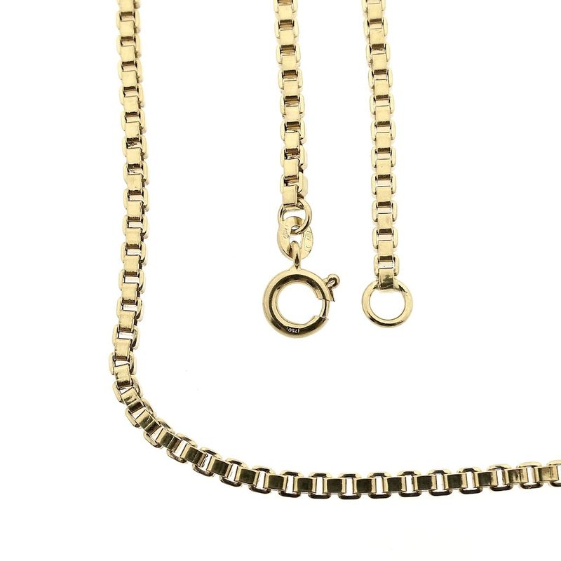 Image 1 of Gold long Venetian link necklace | 60 cm