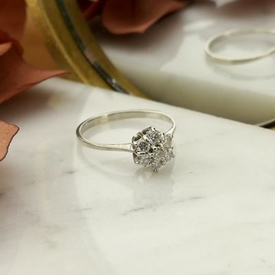 Image 2 of White gold entourage ring with diamond | 0.35 ct.