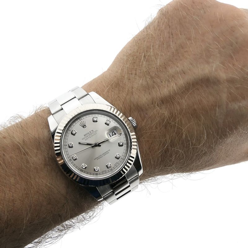Image 13 of Rolex Datejust II 41mm 'Diamond Dial' 116334; Automatic men's watch