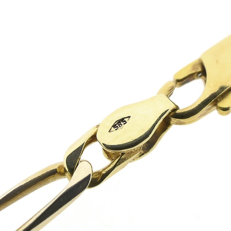 Image 6 of Gold Figaro link chain | 53 cm
