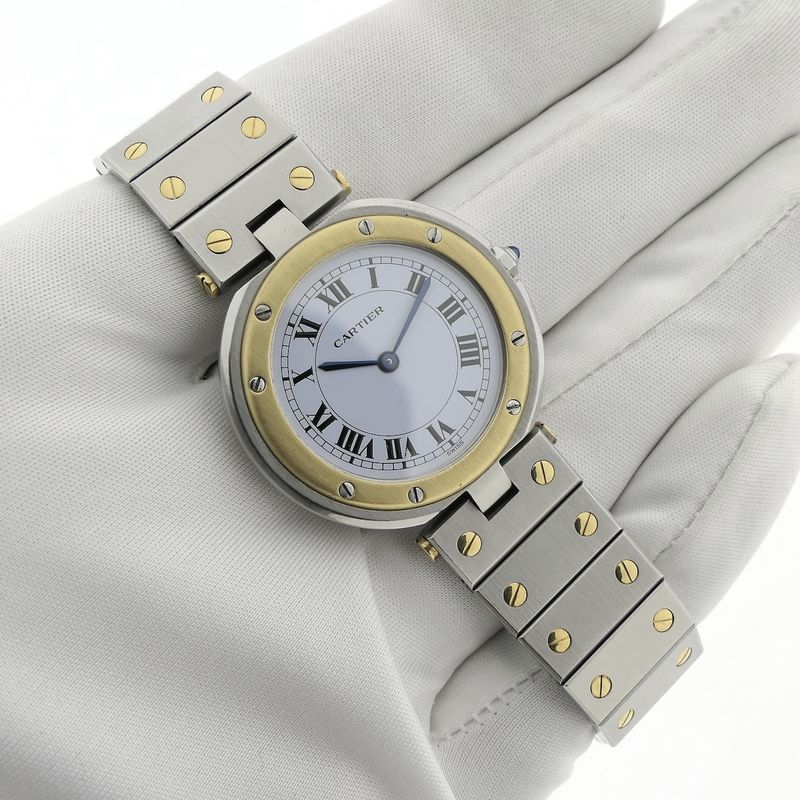 Image 10 of Cartier Santos Ronde 32mm 8191; 18k. Gold/steel watch