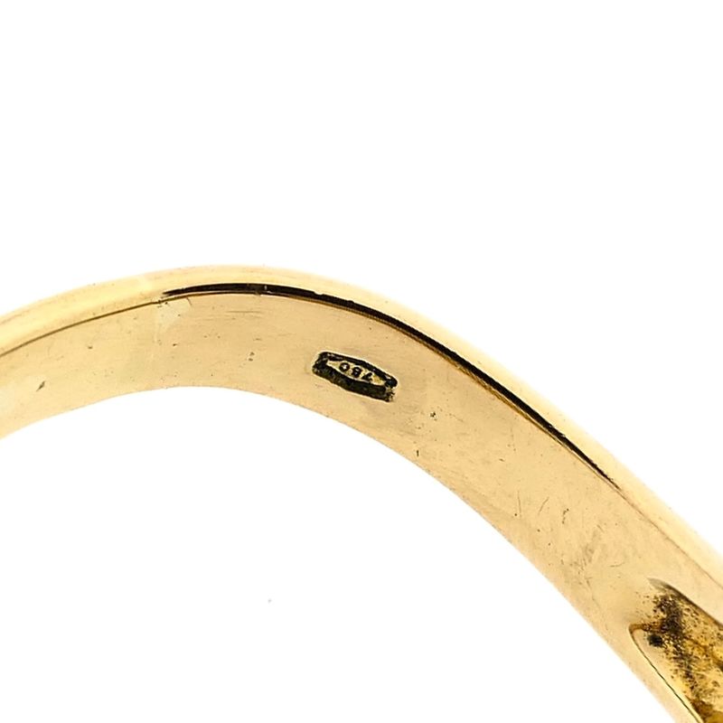 Image 7 of Gold ring with sapphire and diamonds; Approx. 0.86 ct.