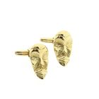 Image 1 of Gold cufflinks with artistic facial shapes