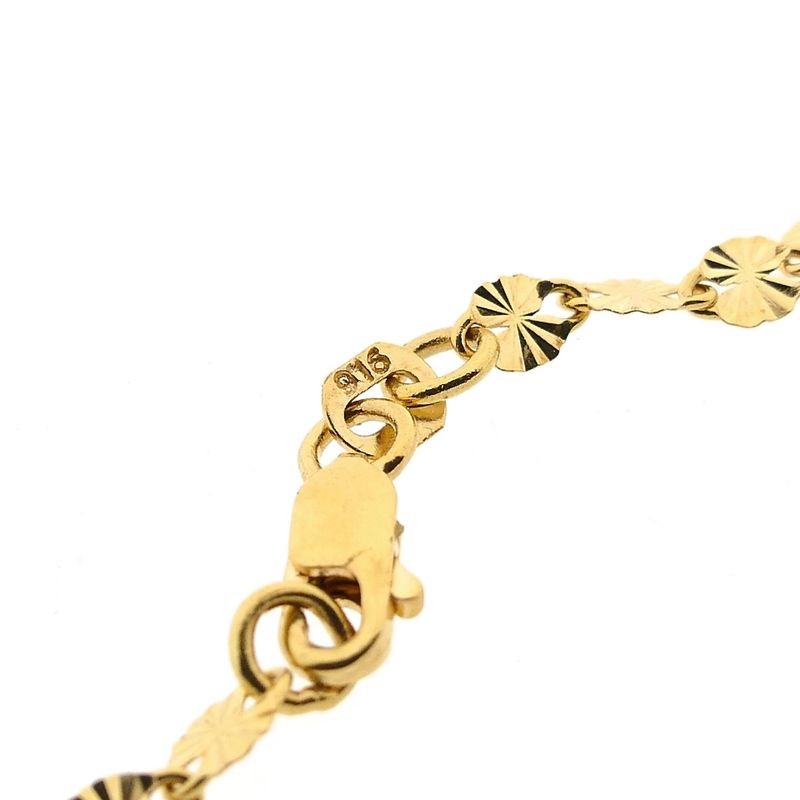 Image 5 of Gold Fantasy Link Necklace; 22 Karat; 45 cm