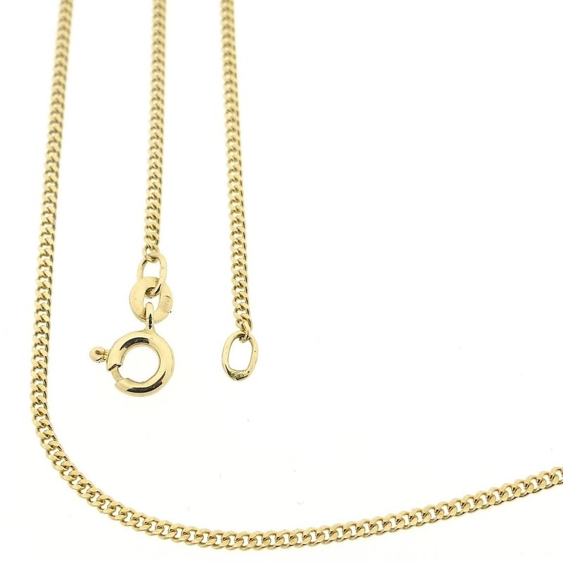 Image 1 of 18K Long gold gourmet link necklace | 61 cm