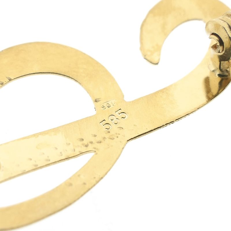 Image 8 of Gold letter brooch; letter I