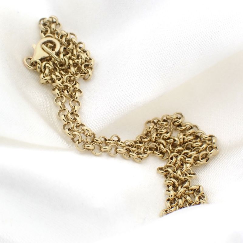 Image 6 of Gold jasseron link chain | 54.5 cm