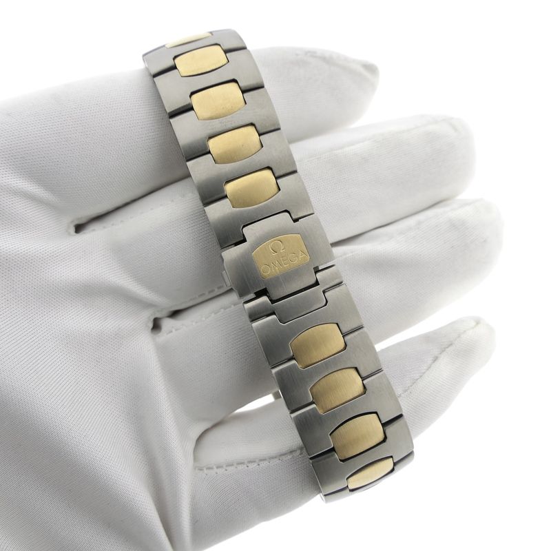 Image 8 of Omega Seamaster Polaris 'Titane' 396.0981; Unisex 18k gold/titanium watch with diamonds