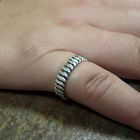 Image 6 of Silver ring with ribbed structure