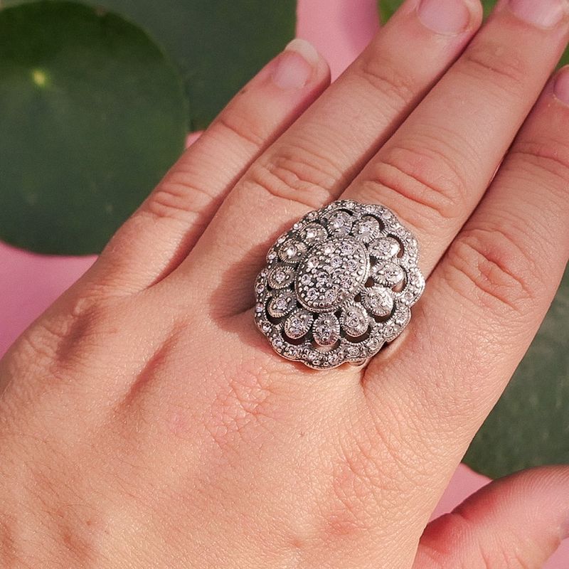 Image 4 of Silver ring with zirconia