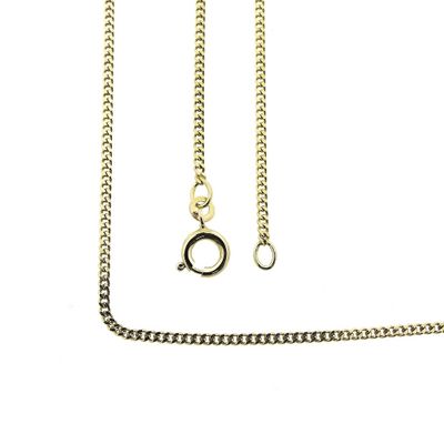 Image 1 of 8-karat flat gourmet link chain | 60 cm