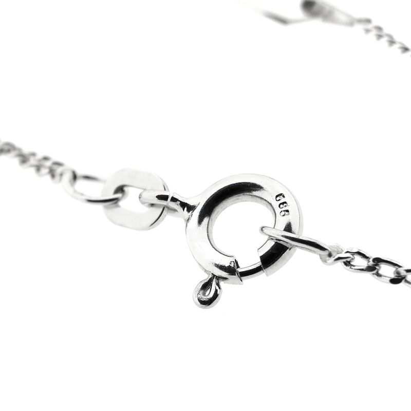 Image 4 of White gold gourmet link children's bracelet with engraving plate